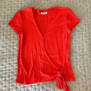 Madewell Tie Front Tee
